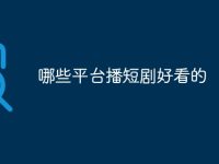 哪些平台播短剧好看的-路由网