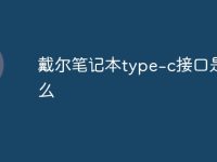 戴尔笔记本type-c接口是什么-路由网
