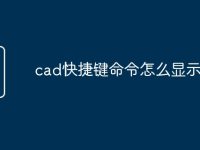 cad快捷键命令怎么显示出来-路由网