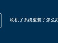 刷机了系统重装了怎么办-路由网