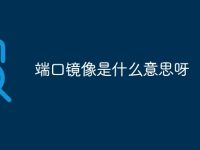 端口镜像是什么意思呀-路由网