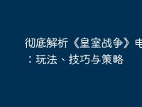 彻底解析《皇室战争》电脑版:玩法、技巧与策略-路由网