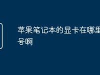苹果笔记本的显卡在哪里看型号啊-路由网