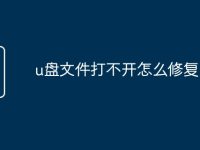 u盘文件打不开怎么修复-路由网