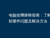 电脑故障排除指南:了解常见软硬件问题及解决方法-路由网