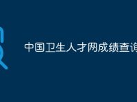 中国卫生人才网成绩查询入口-路由网