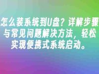 怎么装系统到U盘？详解步骤与常见问题解决方法，轻松实现便携式系统启动。-路由网