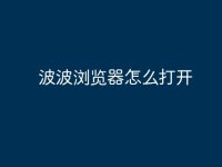 波波浏览器怎么打开 ​如何打开波波浏览器教程-路由网