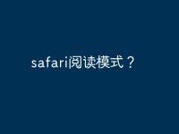 safari阅读模式？-路由网