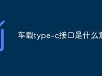 车载type-c接口是什么意思-路由网