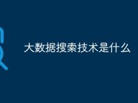 大数据搜索技术是什么-路由网