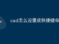 cad怎么设置成快捷键命令-路由网