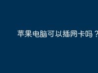 苹果电脑可以插网卡吗?-路由网