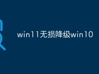 win11无损降级win10-路由网