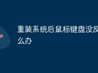 重装系统后鼠标键盘没反应怎么办-路由网