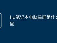 hp笔记本电脑绿屏是什么原因-路由网